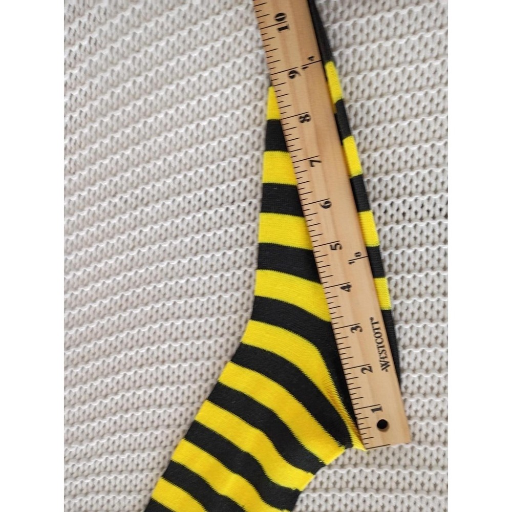 Y2K Clueless Bumblebee Yellow Black Striped Knee High Socks Emo Costume - Picture 4 of 7